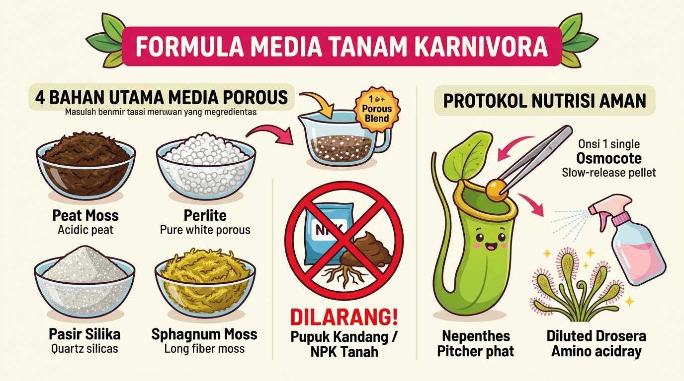 Komposisi Media Tanam Porous & Protokol Pemupukan Aman: Pupuk Daun Asam Amino vs Osmocote