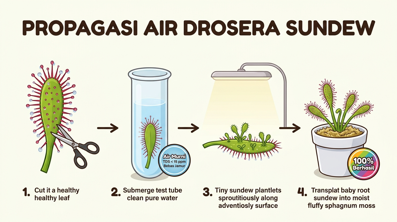 Klasifikasi 6 Sub-Grup Drosera & Trik Propagasi Air (Water Propagation) 100% Berhasil